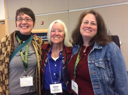 Ed. Ricia Chansky, Sharron Proulx-Turner, and Ed. Emily Hipchen at IABA in Banff, Alberta, CA in 2014.